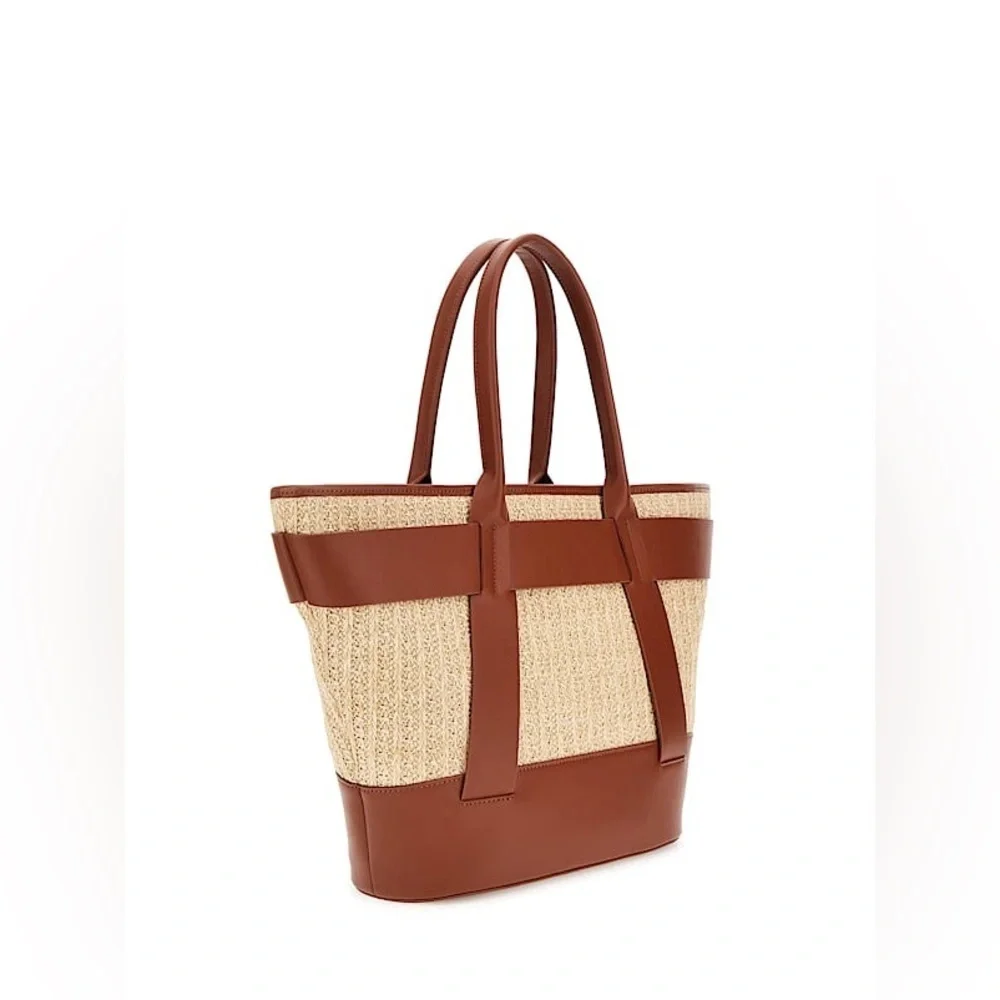 New Guess Tuane Raffia Tote